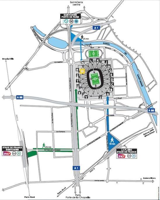 Charmante Studio Ligne 13 Tram 5 Saint Denis Pierrefitte-sur-Seine Zewnętrze zdjęcie